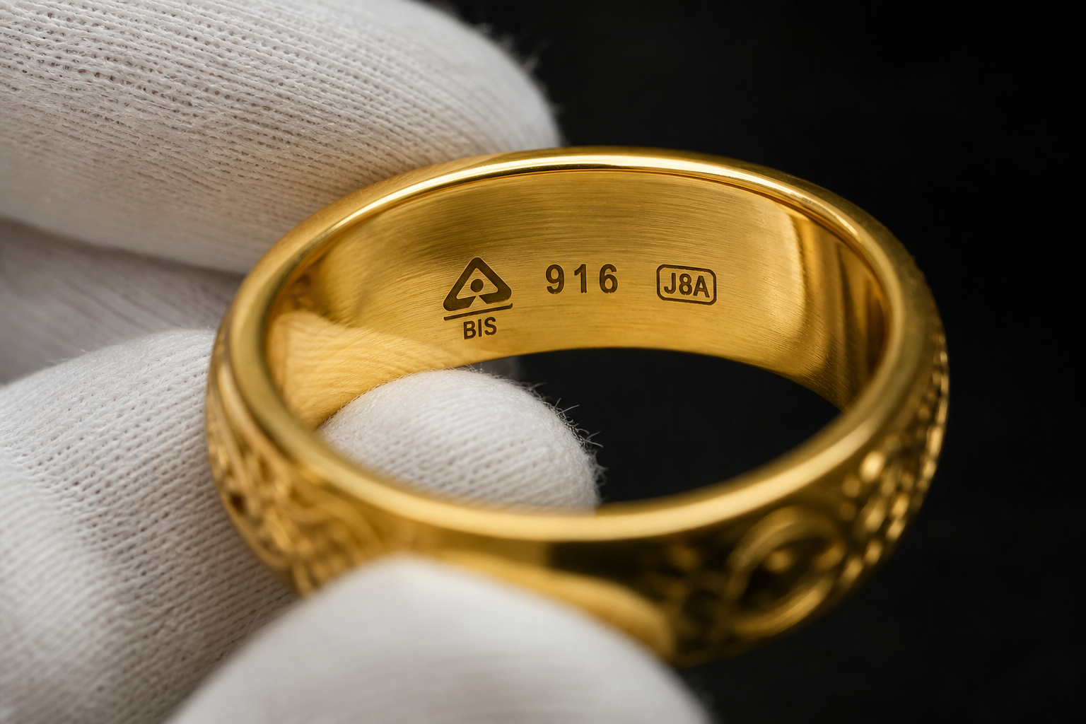 BIS hallmarked gold ring